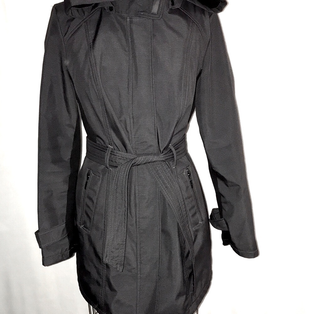 Women’s EUC SEBBY COLLECTION HOODED TRENCH COAT Water resistant and windproof